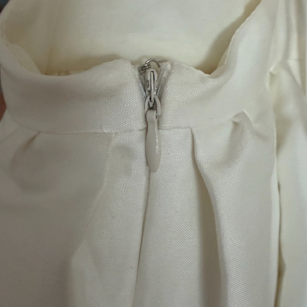 White V-Neck High-Low Dress - Picture 7 of 9